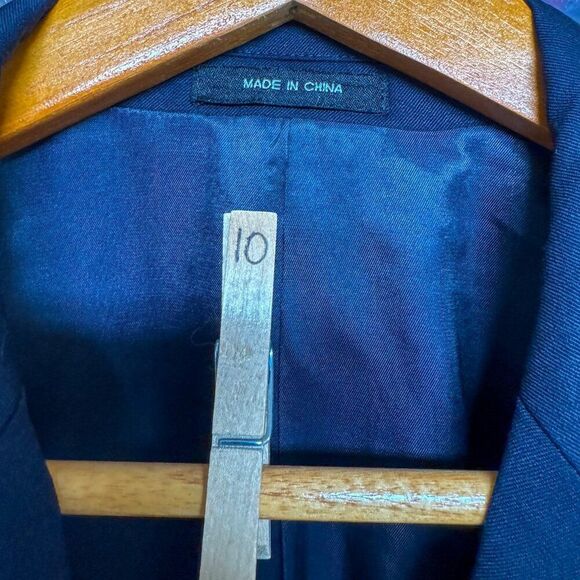 Chaps Blazer Men 44L Blue Wool Suit Jacket Business Casual Wedding Gold Buttons - Picture 15 of 15